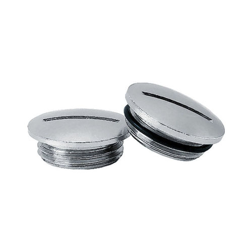 Bouchon sans plomb - 10.xx15 Y/G - Jacob GmbH - rond / fileté / en laiton nickelé
