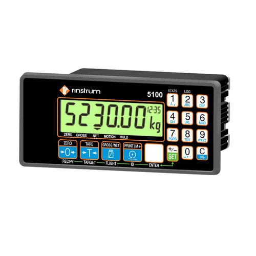 Indicateur de pesage affichage LCD - 5100 - Rinstrum - sur rail DIN
