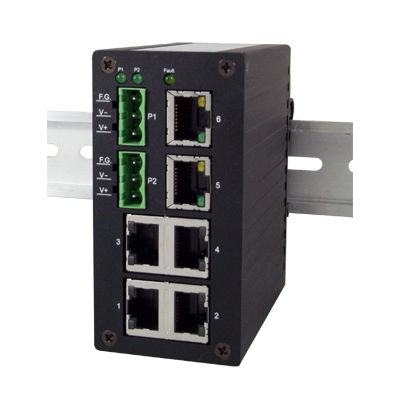 Commutateur Ethernet non administrable - EH2306  - Atop Technologies - 6 ports / 10/100BaseT(X) / sur rail DIN