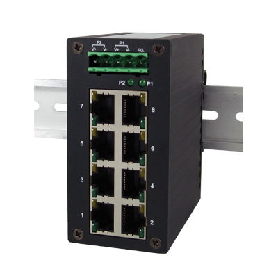 Commutateur Ethernet non administrable - EH2308 - Atop Technologies - 8 ports / 10/100BaseT(X) / sur rail DIN