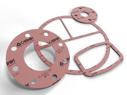 Feuille de joint en PTFE - PLANIFLON™ B13 - Carrara Global Sealing Solution - pour applications chimiques / monté sur bride / de gaz