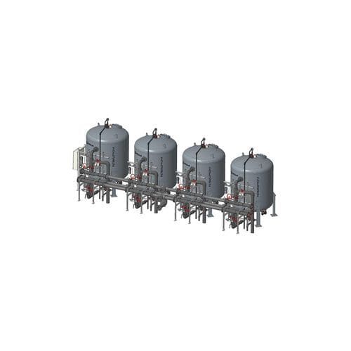 Filtre à eau - FILTRAFLO™ FCP-P - VEOLIA WATER STI - pour traitement des eaux usées / à panier double / sous pression
