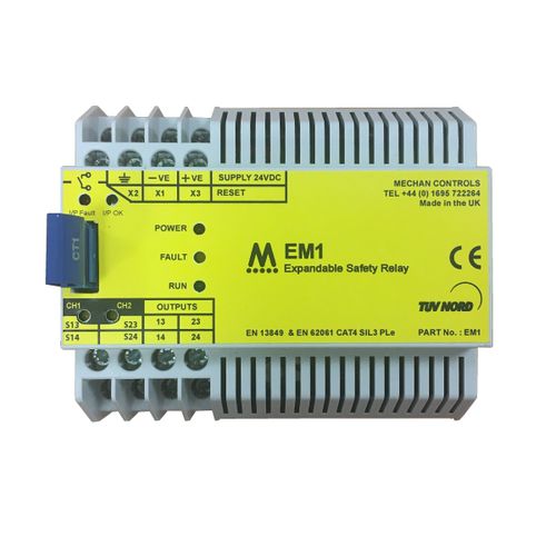 Unité de contrôle de sécurité - EM1 - Mechan Controls - sur rail DIN / modulaire