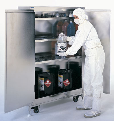 Armoire d'atelier - max. 1 410 x 610 x 1 651 mm - Terra Universal Inc. - sur pieds / double porte / en acier inoxydable