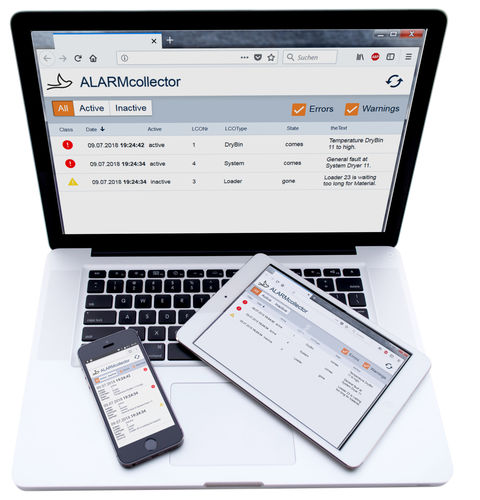 Application mobile de commande - ALARMcollector - motan gmbh