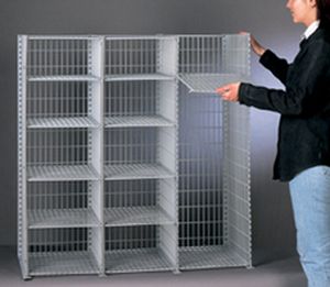 Rayonnage d'atelier - Precintia International - mono-face / pour charges légères / grillagé