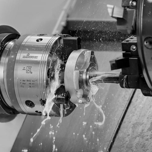 Mandrin de tournage avec mors - B-Top - HAINBUCH GMBH SPANNENDE TECHNIK - automatique / 3 mors / avec passage au centre