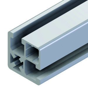 Profilé en aluminium - 20.1064/0 - Minitec - rainuré / pour porte coulissante