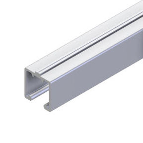 Profilé en aluminium - 20.1038/0 - Minitec - pour porte coulissante / pour garde-corps / extrudé