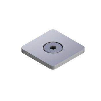 Embout recouvrant non fileté - 22.1149/2 - Minitec - carré / en aluminium / pour extrémité de profilé