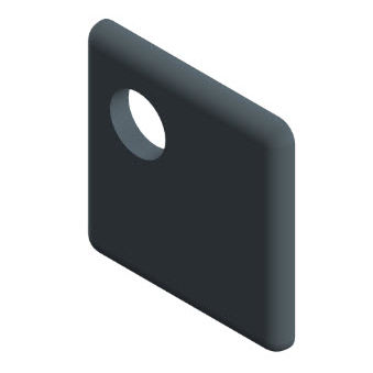 Embout recouvrant non fileté - 22.1032/3 - Minitec - carré / en ABS / pour profilé en aluminium