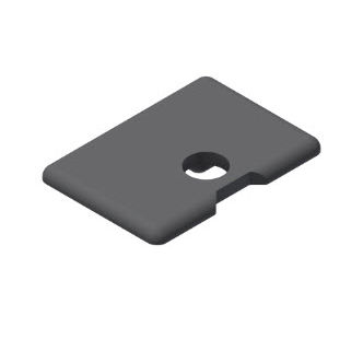 Embout recouvrant non fileté - 22.1046/3 - Minitec - rectangulaire / en ABS / pour profilé en aluminium