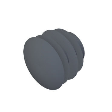 Bouchon rond - 22.1202/1 - Minitec - à ailettes / mâle / en PE