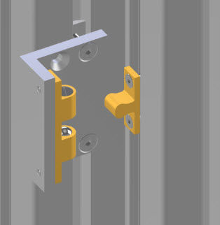 Loquet à billes - 21.1139/0 - Minitec - aluminium