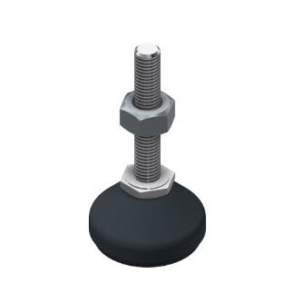 Pied de table - 21.1842/0 - Minitec - en NBR / en acier galvanisé / en aluminium
