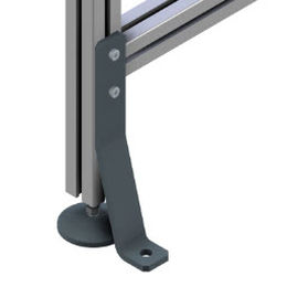 Équerre de fixation pour profilé aluminium - 21.0015/0 - Minitec - pour assemblage de profilés / en acier