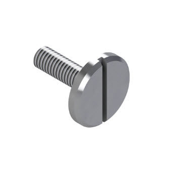 Vis à tête cylindrique bombée - 21.1246/0 - Minitec - fendue / en acier galvanisé