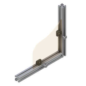 Bloc de montage de panneau pour profilés - 22.1250/0 - Minitec