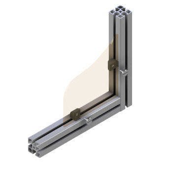 Bloc de montage de panneau pour profilés - 22.1260/0 - Minitec