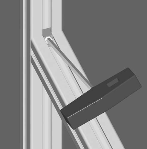 Fixation pour profilés en aluminium - 21.0016/0 - Minitec - en acier zingué