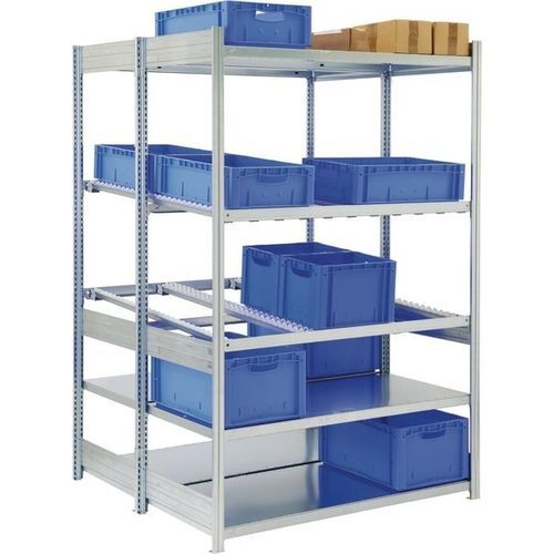 Rayonnage pour entrepôt de stockage - SDS-T - BITO-Lagertechnik Bittmann - mono-face / pour charges moyennes / en acier inoxydable