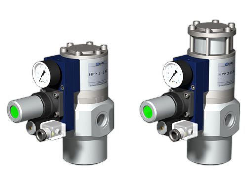 Vanne à boisseau conique - HPP-1 15 PC, HPP-2 15 PC - Müller co ax GmbH - de régulation de pression