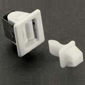 Loquet à fermeture par poussée - 7800-01**	 - West Coast Lockwasher - en métal / de porte battante