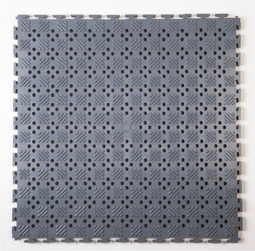 Dalle de sol en PVC - Lock-Mat Open  - ECOLOC PVC Interlocking Floor Tiles - en ardoise / antidérapante / pour garage