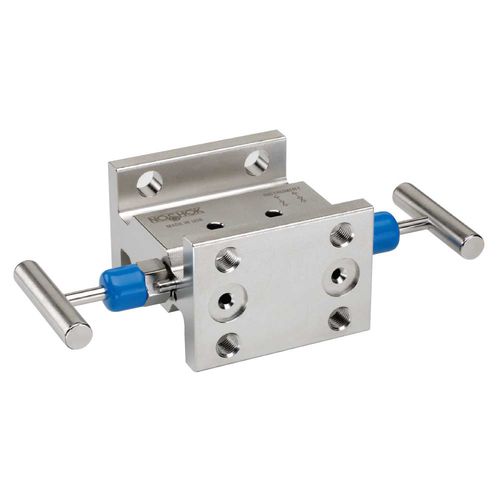 Manifold 2 voies - 2 series - NOSHOK - en acier inoxydable / à bride