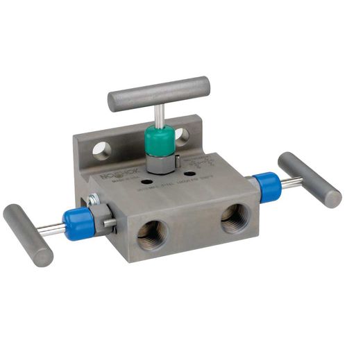 Manifold 3 voies - 3 series - NOSHOK - en acier inoxydable / d'isolement / à bride