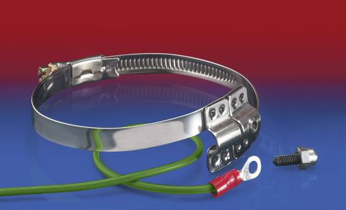 Collier de serrage en acier inoxydable - CLAMP 212 EC - NORRES Schlauchtechnik GmbH - à pont / avec mise à la terre / à bande