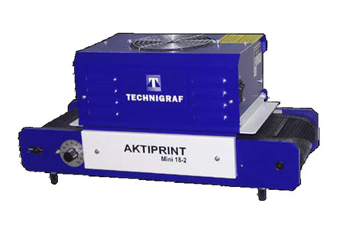 Sécheur à UV - AKTIPRINT Mini - Technigraf  GmbH - continu / durcissant / avec convoyeur à bande