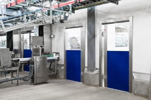 Porte battante - ML0051D - DAN-doors - en polycarbonate / pour l'industrie agroalimentaire / industrielle