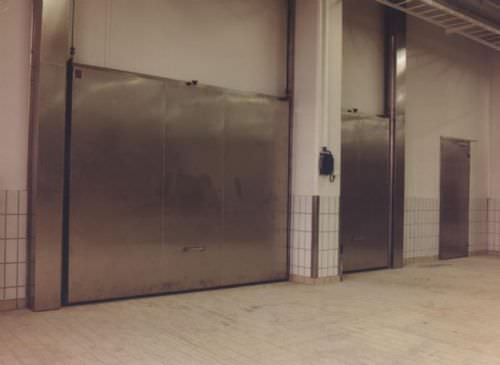 Porte coulissante verticale - AV1501F - DAN-doors - en métal / pour chambre froide / industrielle