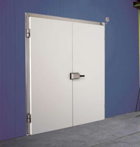 Porte battante - MH1002F - DAN-doors - en acier inoxydable / en acier galvanisé / pour chambre froide