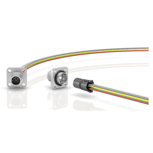 Connecteur d'alimentation électrique - 763 series - Franz Binder GmbH + Co. Elektrische Bauelemente KG - carré / circulaire / mâle