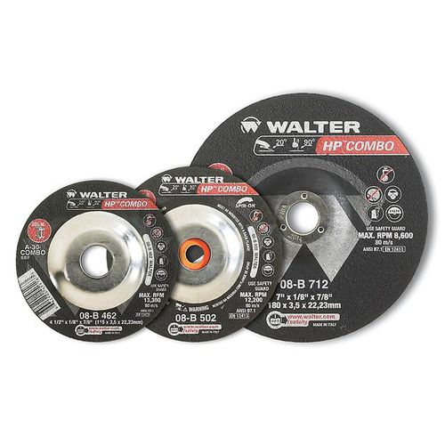 Meule plate - HP series - WALTER - en fonte / à moyeu déporté