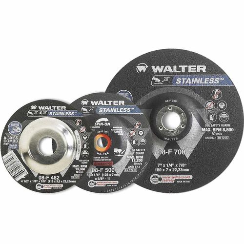Meule de découpe - STAINLESS™  - WALTER - plate / en inox / à moyeu déporté