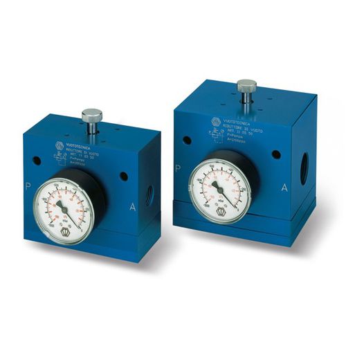 Régulateur de vide à diaphragme - 110350  - VUOTOTECNICA - à cadran