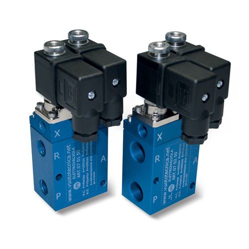 Électrovanne à commande assistée - 070x51 series - VUOTOTECNICA - 3 voies / NF / NO
