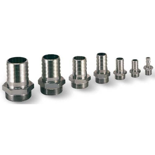 Raccord de tuyau flexible - RS series - VUOTOTECNICA - pour le vide / cannelé / en laiton nickelé