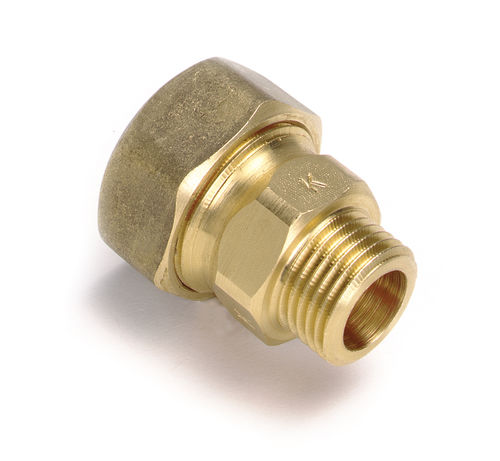 Adaptateur hydraulique pour tuyaux - 50139 series - Isiflo AS - mâle / en laiton / droit