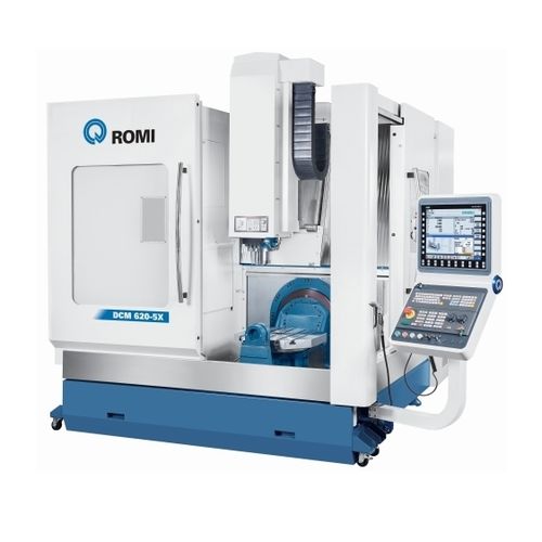 Centre d'usinage CNC 5 axes - DCM 620 series - Romi - vertical / avec table rotative / de haute précision