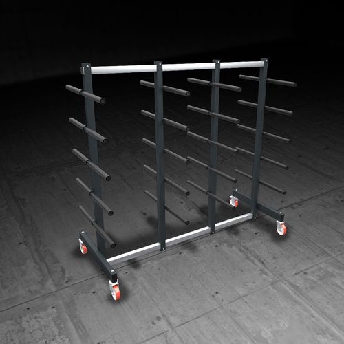 Chariot de stockage - STACK - Emmegi Group - aluminium / de profilés / à roulettes