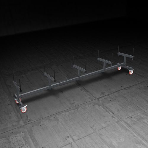 Chariot de transport - BAR - Emmegi Group - aluminium / porte-profilé en aluminium / pour barres en fer