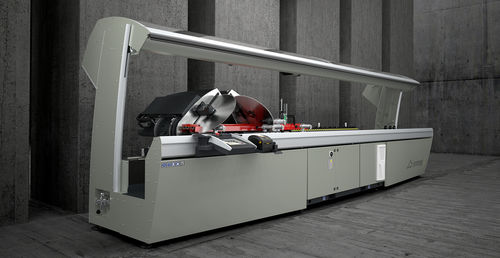 Tronçonneuse à deux têtes pour aluminium - PRECISION series - Emmegi Group - pour PVC / pour profilés / CNC