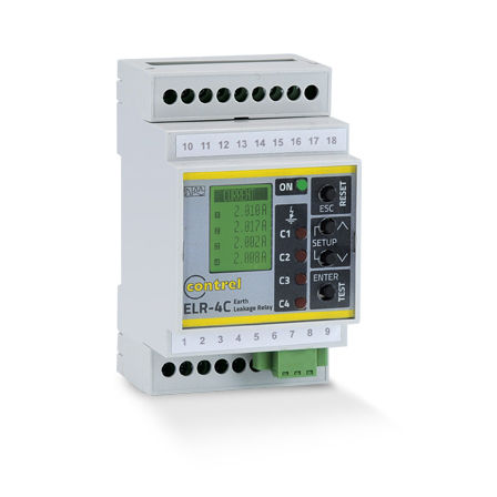 Relais de protection de fuite à la terre - ELR-4C  - Contrel elettronica - sur rail DIN / RS485 / IEC