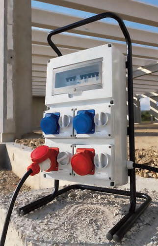 Coffret électrique équipé - 16 - 32 A | ASD 690 series   - Elettrocanali - en ABS / d'extérieur / pour chantier