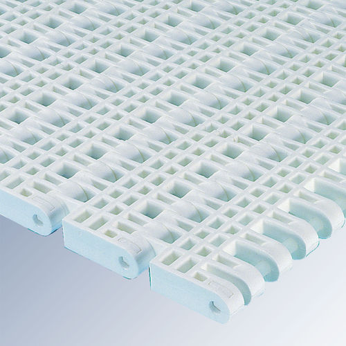 Bande de convoyeur modulaire - E5x series - Afher Eurobelt - ajourée / en polypropylène / industrielle