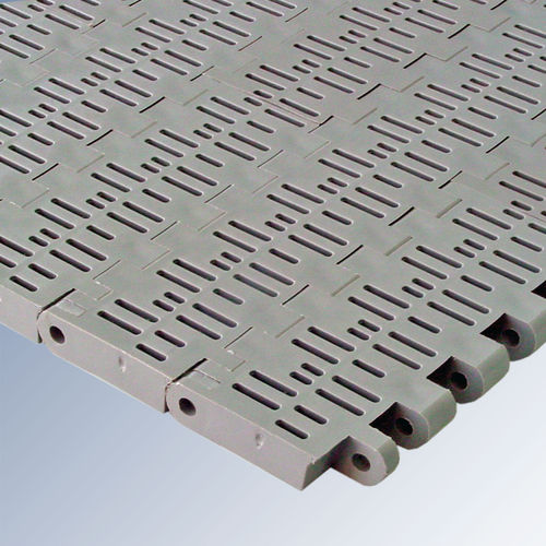 Bande de convoyeur modulaire - E50 series - Afher Eurobelt - perforée / en polypropylène / industrielle